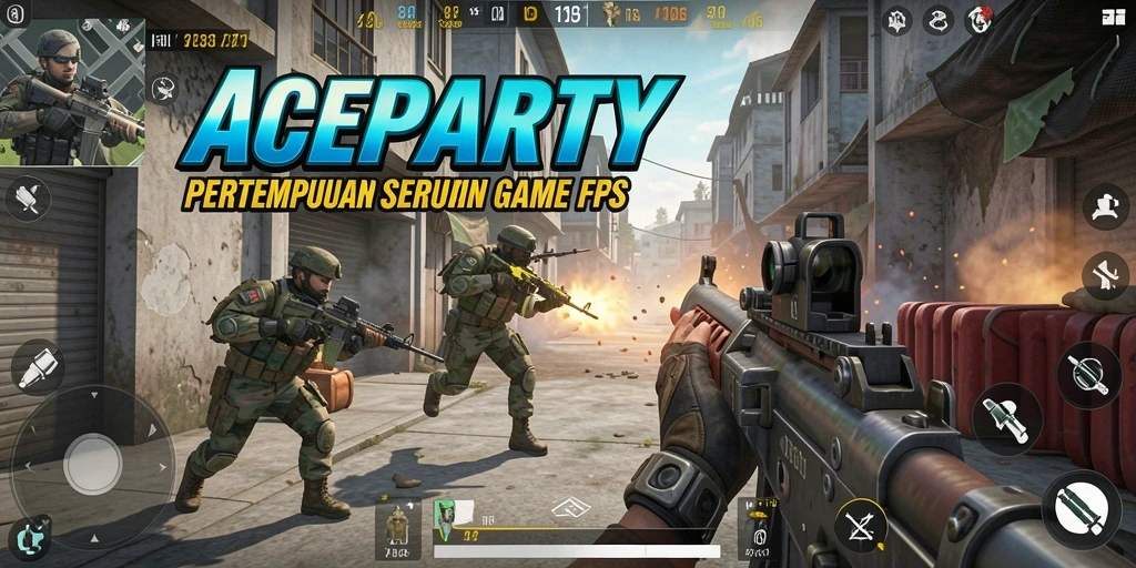 Screenshot gameplay ACEPARTY yang menampilkan pertempuran seru.