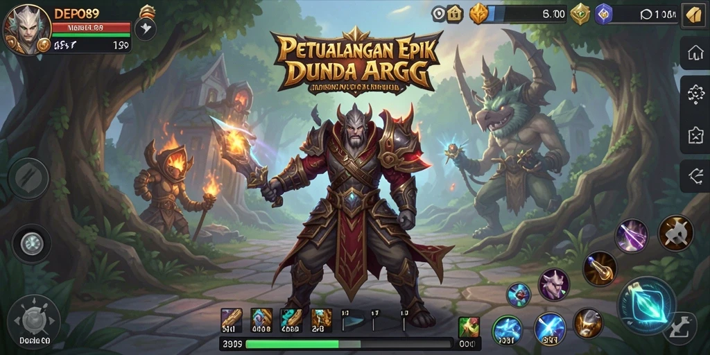Screenshot DEPO89 menampilkan aksi seru dalam pertarungan ARPG.