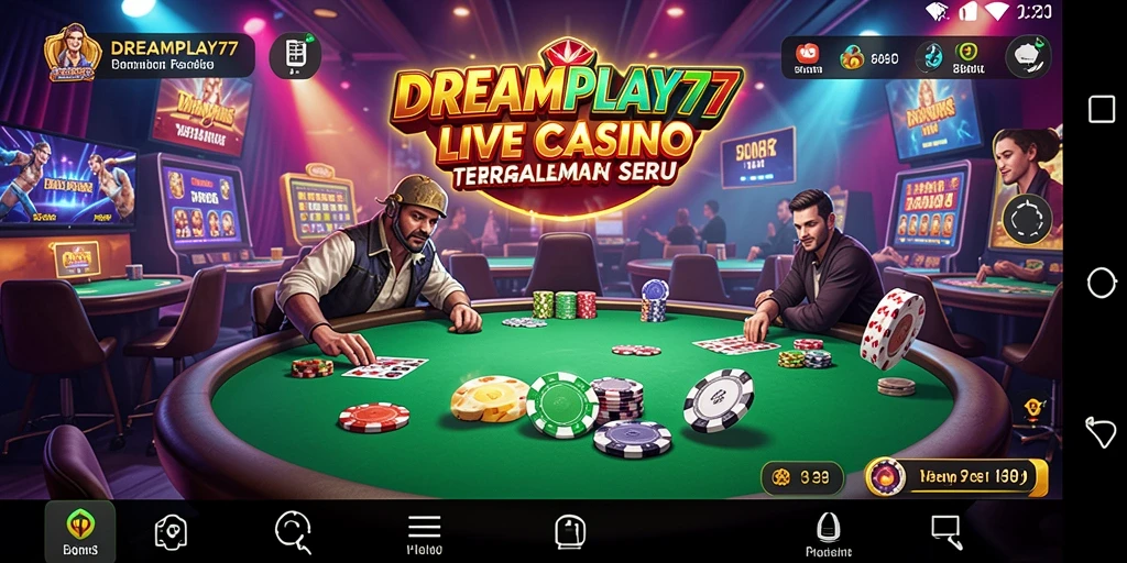 Tampilan gameplay Live Casino di DREAMPLAY77 yang menarik dan interaktif.