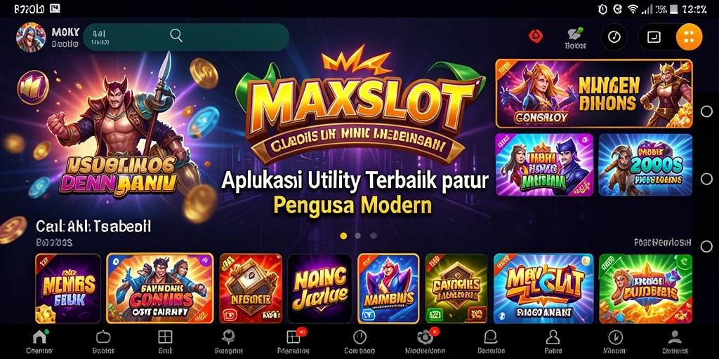 Tampilan antarmuka <strong>MAXSLOT</strong> yang sederhana dan intuitif.