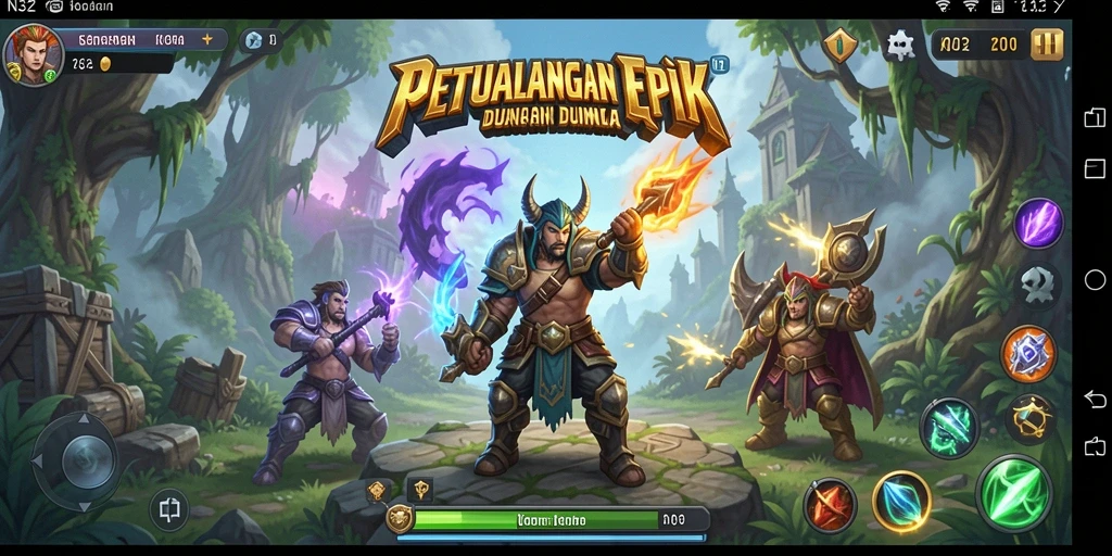 Screenshot gameplay N32 menampilkan pertarungan seru dan karakter yang menarik.