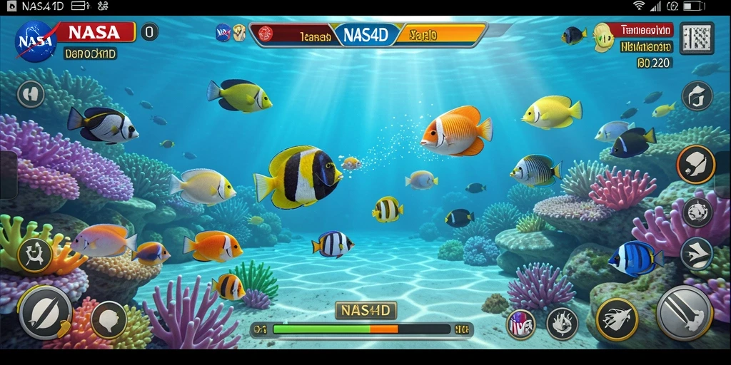 Tampilan menembak ikan yang seru dalam game NASA4D.