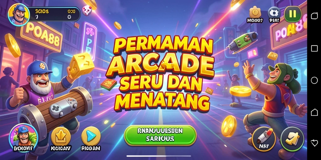 Screenshot menunjukkan momen aksi seru dalam POA88.