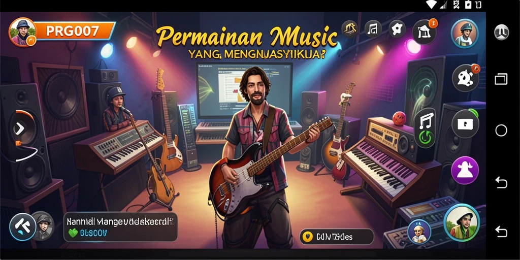 Tampilan gameplay menarik dari aplikasi musik PRG007.